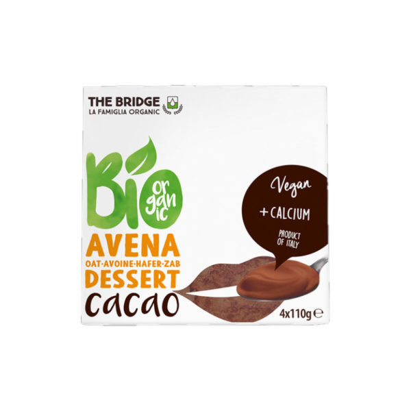 Postre de avena y chocolate