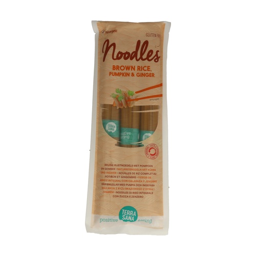 Noodles de arroz con calabaza y jengibre
