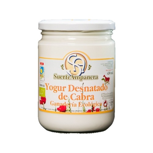Yogur desnatado de leche de cabra