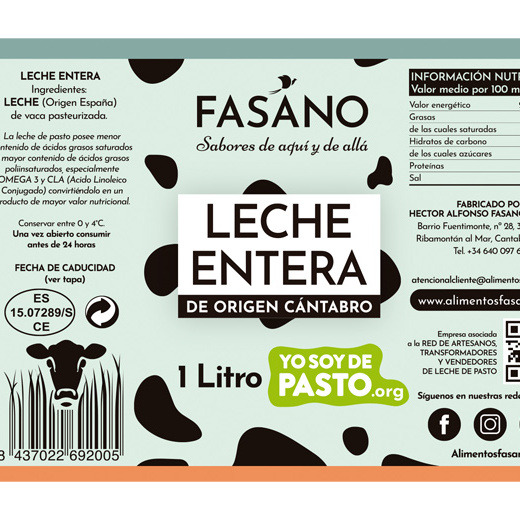 Leche fresca entera