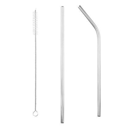 Pajitas de metal reutilizables