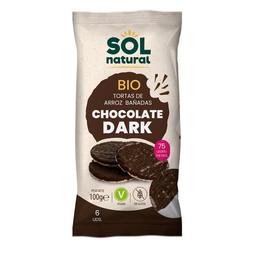 Tortitas de arroz con chocolate negro
